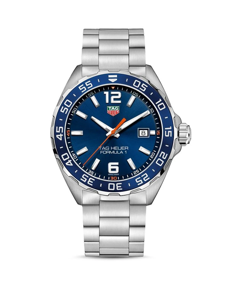 Formula 1 Quartz Men's Blue Steel Watch, 43mm