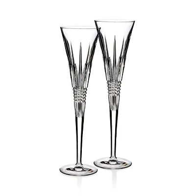 Lismore Diamond Toasting Flute, Set of 2