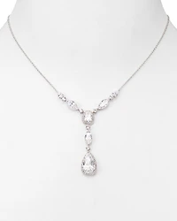 Pear Shaped Drop Lariat Necklace, 16"