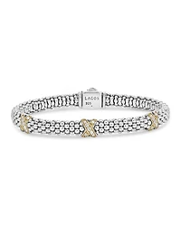 18K Gold & Sterling Silver Embrace Diamond Rope Bracelet, 6mm