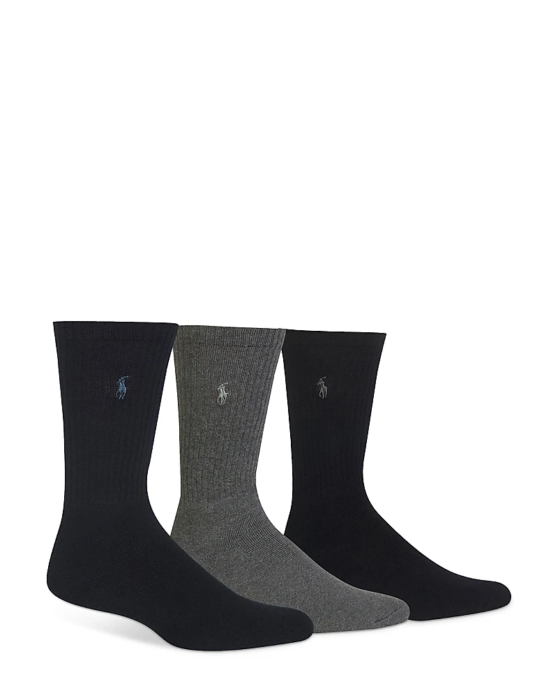 Polo Ralph Lauren Assorted Cushioned Crew Socks - Pack of 3