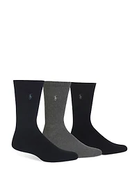 Polo Ralph Lauren Assorted Cushioned Crew Socks - Pack of 3