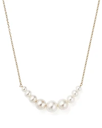 14K Yellow Gold Cultured Freshwater Pearl Necklace, 18