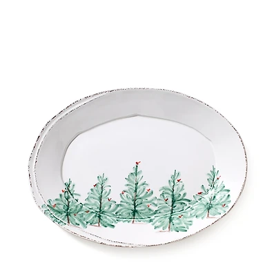 Vietri Lastra Holiday Small Oval Platter