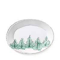 Vietri Lastra Holiday Small Oval Platter