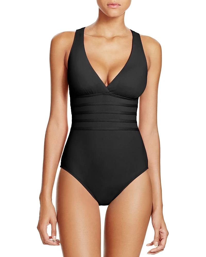 La Blanca Island Goddess Multistrap Cross Back One Piece Swimsuit