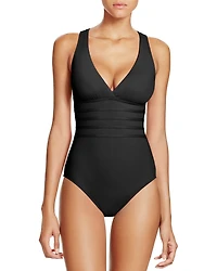 La Blanca Island Goddess Multistrap Cross Back One Piece Swimsuit