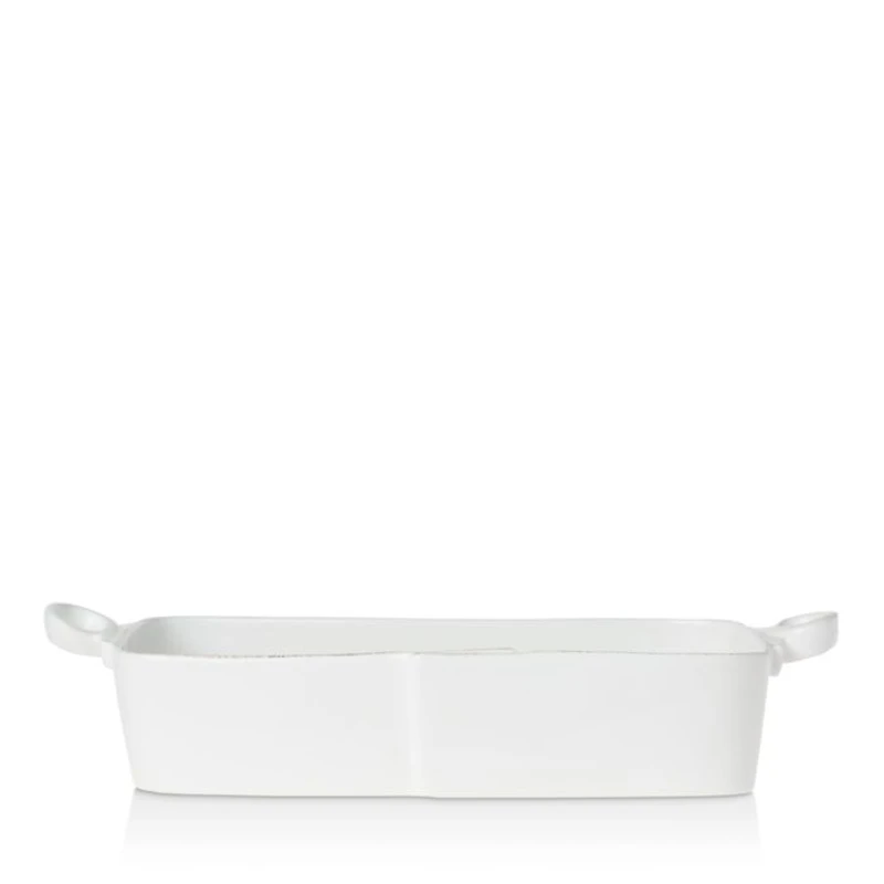 Lastra White Rectangular Baker