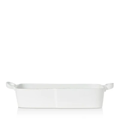 Lastra White Rectangular Baker