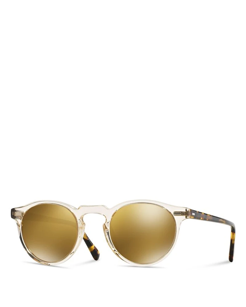 Gregory Peck Mirrored Sunglasses, 47mm