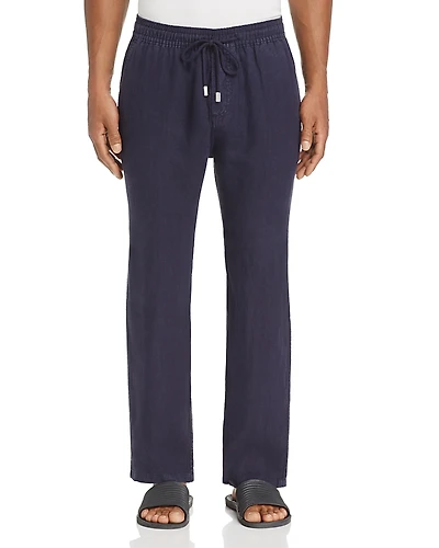 Vilebrequin Linen Regular Fit Drawstring Pants