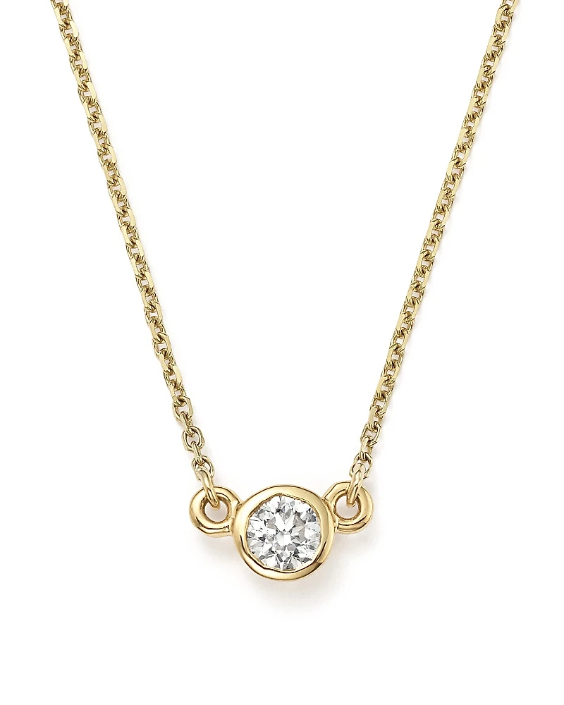 Diamond Bezel Pendant Necklace