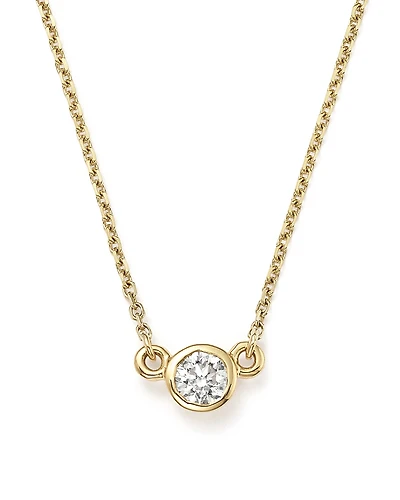 Diamond Bezel Pendant Necklace