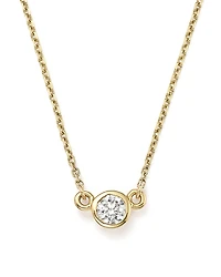 Diamond Bezel Pendant Necklace