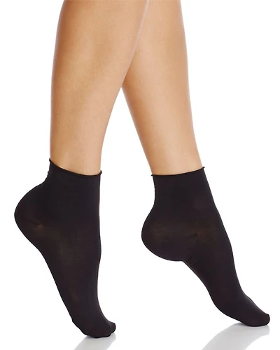 Cotton Blend Touch Roll-Top Short Socks