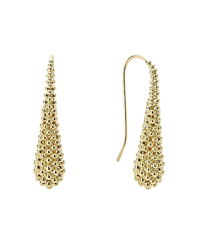 Lagos Caviar Gold Collection 18K Gold Drop Earrings