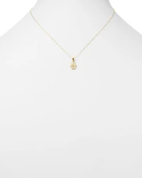 Hamsa Hand Pendant Necklace in 14K Yellow Gold, 16" - Exclusive