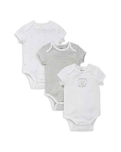 Little Me Boys' Welcome World Bodysuit, 3 Pack - Baby