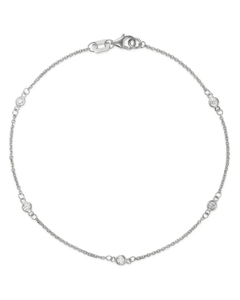 Diamond Station Bracelet in 14K Gold