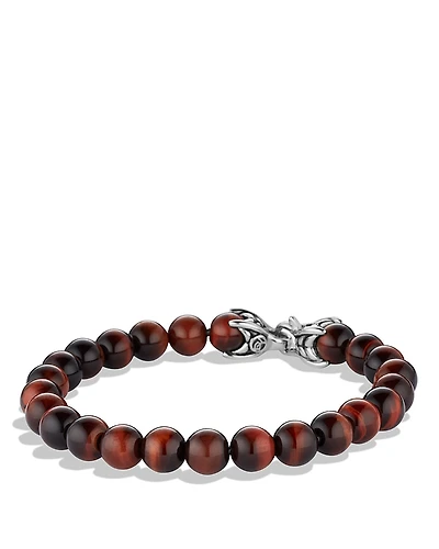 David Yurman Spiritual Beads Bracelet with Red Tiger's Eye, 8mm