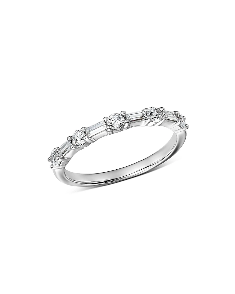 Bloomingdale's Fine Collection Diamond Baguette & Round Band