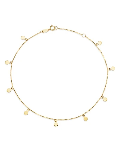 Disk Charm Ankle Bracelet in 14K Yellow Gold - Exclusive