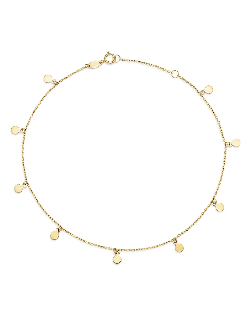 Moon & Meadow Disk Charm Ankle Bracelet
