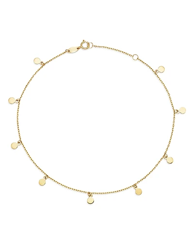 Moon & Meadow Disk Charm Ankle Bracelet