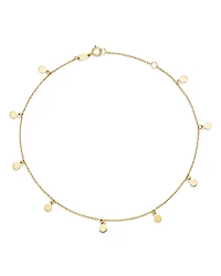 Moon & Meadow Disk Charm Ankle Bracelet