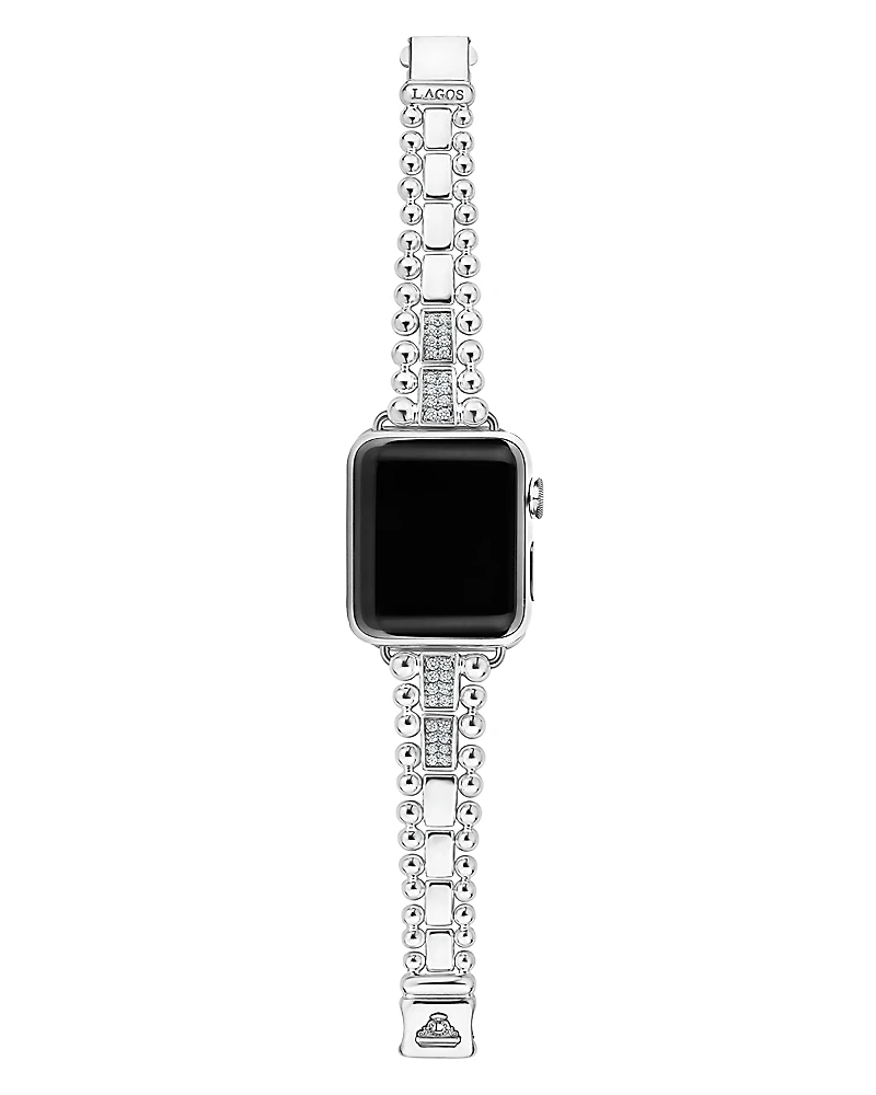 Lagos Smart Caviar Diamond Apple Watch Bracelet