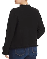 Fringe Mix Knit Jacket