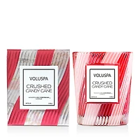 Voluspa Crushed Candy Cane Classic Candle with Textured Glass