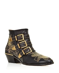 Chloe Women's Susanna Pointed-Toe Studded Booties