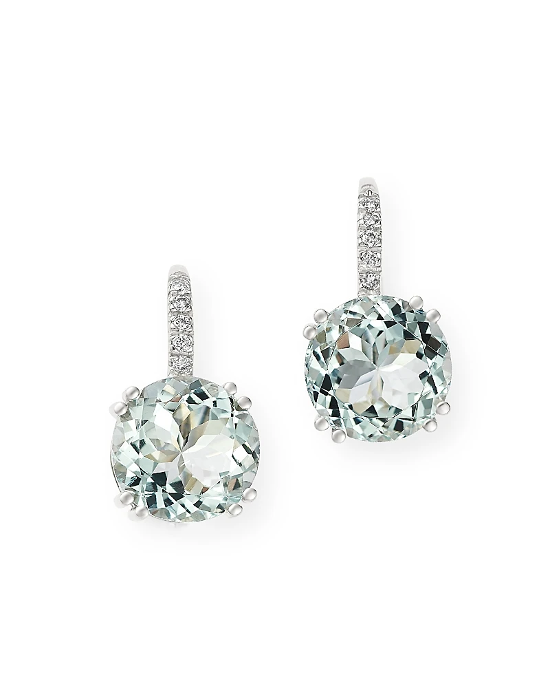 Bloomingdale's Fine Collection Aquamarine & Diamond Drop Earrings