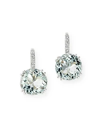 Bloomingdale's Fine Collection Aquamarine & Diamond Drop Earrings
