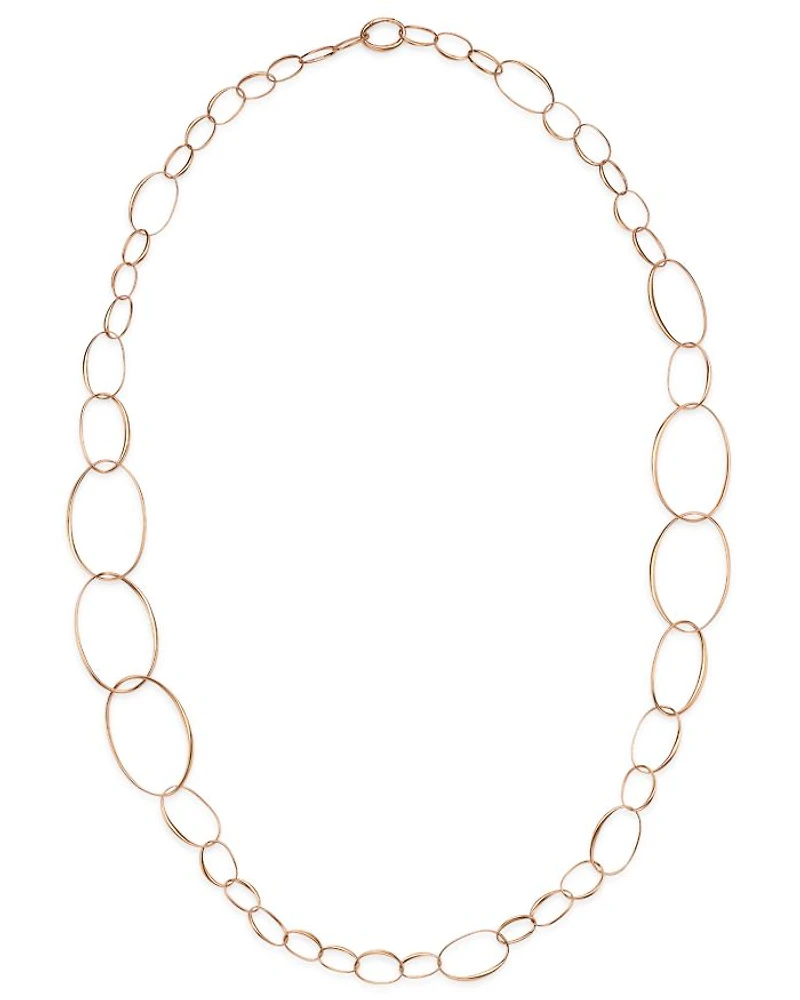 18K Rose Gold Link Necklace, 43"