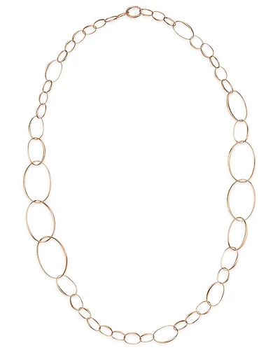 18K Rose Gold Link Necklace, 43"