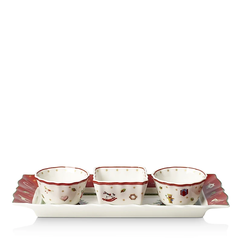 Villeroy & Boch Toy's Delight Dip Bowls with Tray, Set of 4