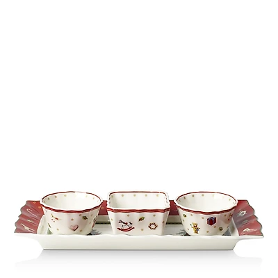 Villeroy & Boch Toy's Delight Dip Bowls with Tray, Set of 4