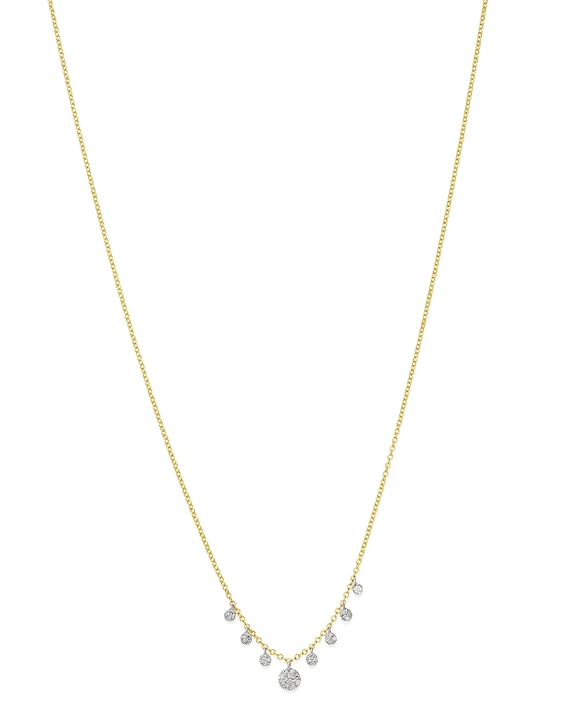 Meira T 14K Yellow & White Gold Diamond Multi Disc Pendant Necklace, 18