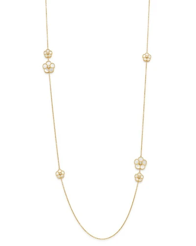 18K Yellow Gold Daisy Mother-of-Pearl & Diamond Station Necklace, 31" - Exclusive