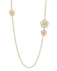 18K Yellow Gold Daisy Mother-of-Pearl & Diamond Station Necklace, 31" - Exclusive