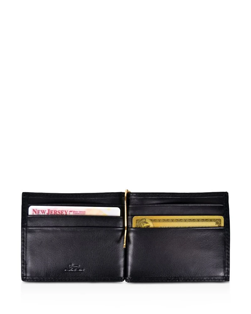Leather RFID-Blocking Money Clip Wallet