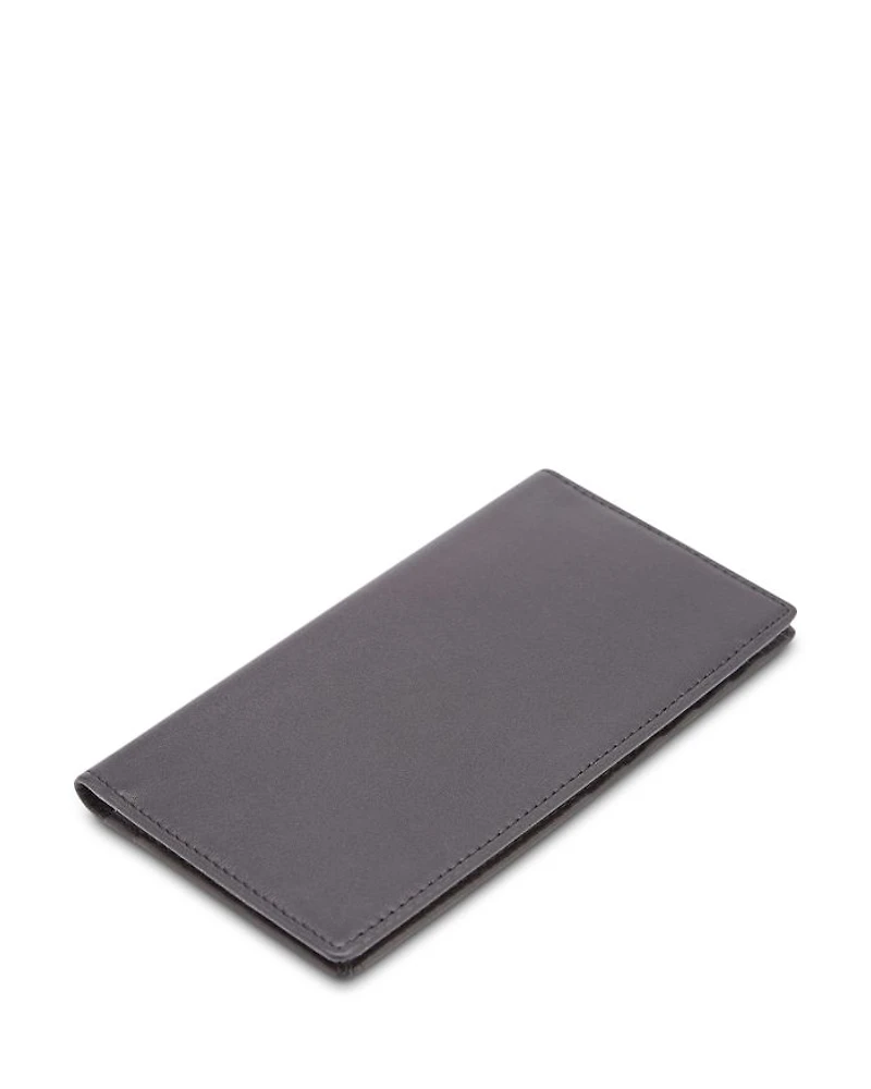 Leather RFID-Blocking Checkbook Case & Secretary Wallet