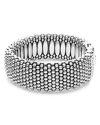 Lagos Sterling Silver Caviar Wide Bracelet