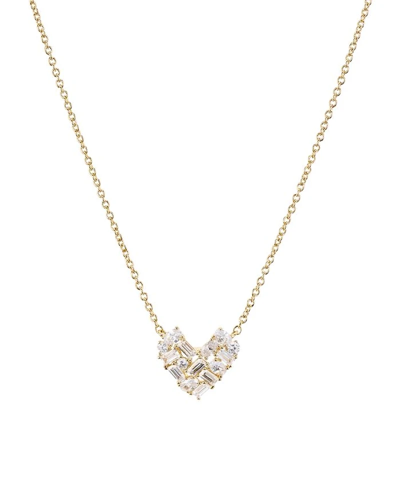 Valentine's Day Cluster Heart Necklace, 16"