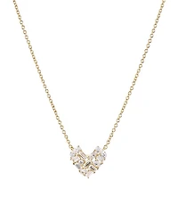 Valentine's Day Cluster Heart Necklace, 16"