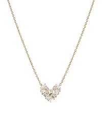 Nadri Valentine's Day Cluster Heart Necklace, 16