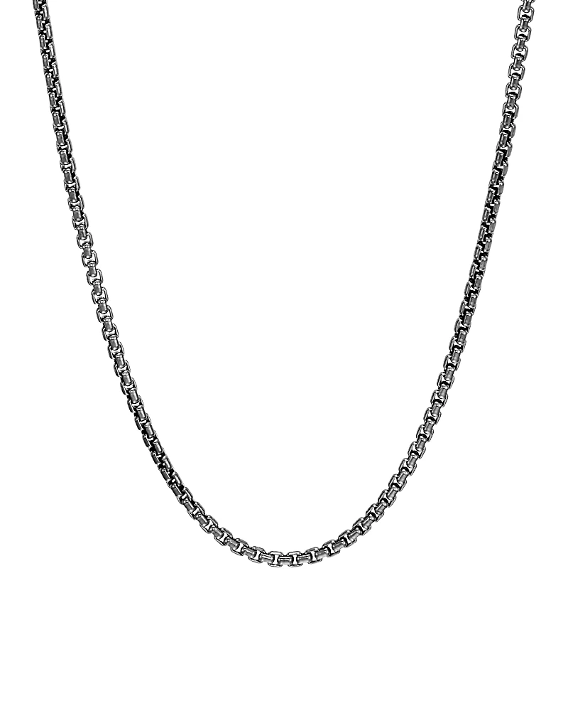 John Hardy Sterling Silver with Satin Matte Black Rhodium Classic Chain Necklace
