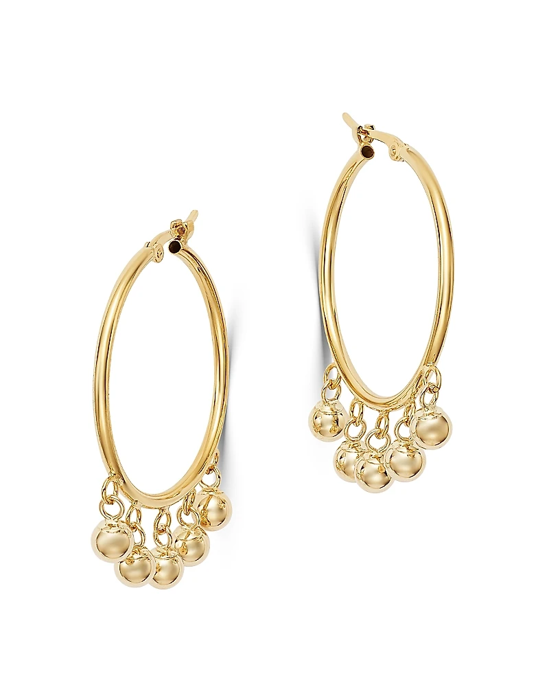 Bloomingdale's Fine Collection Dangling Spheres Hoop Earrings